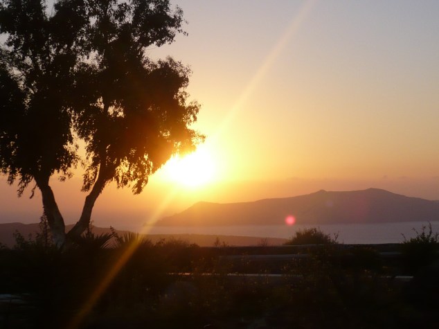 santorini pôr do sol